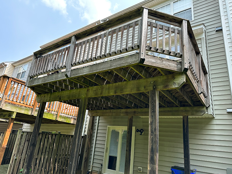 Twins Home Improvement Deck Refacing Before Baltimore Maryland