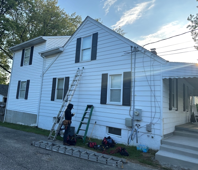 Twins Home Improvement Siding Replacement Before Baltimore MD