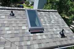 After with NEW solar skylight installation